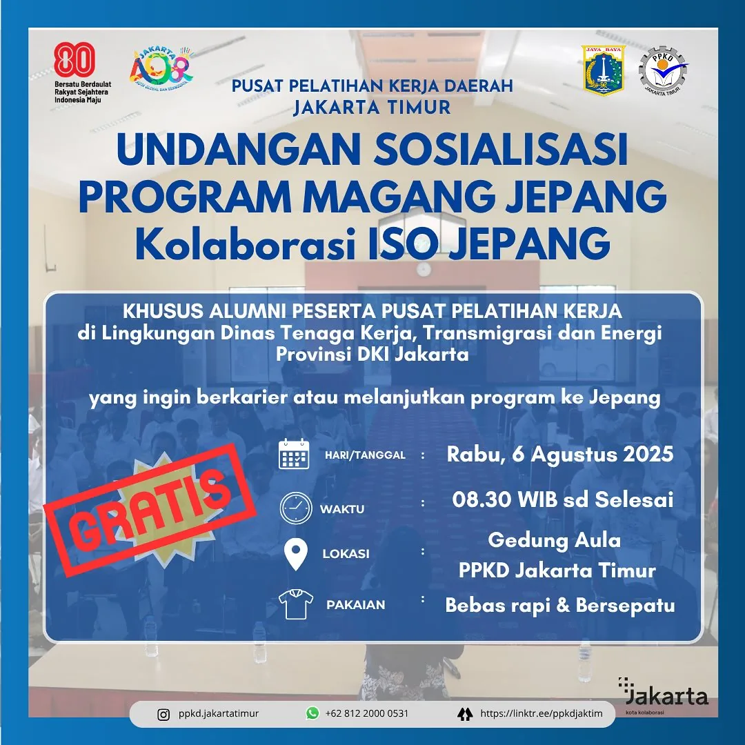 UNDANGAN SOSIALISASI PROGRAM MAGANG JEPANG – PPKD KABUPATEN PROBOLINGGO